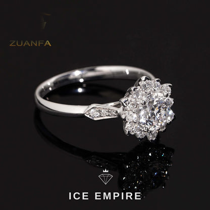 Iced Out 18K Gold Lab Grown Diamond Wedding Band