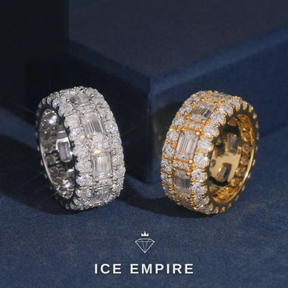 Iced Out 925 Silver Moissanite Ring