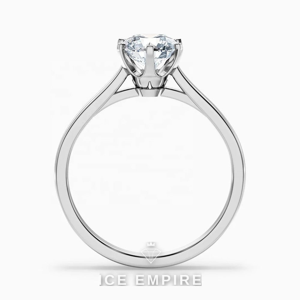 Iced Out 10K Gold Lab Grown Diamond Engagement Ring