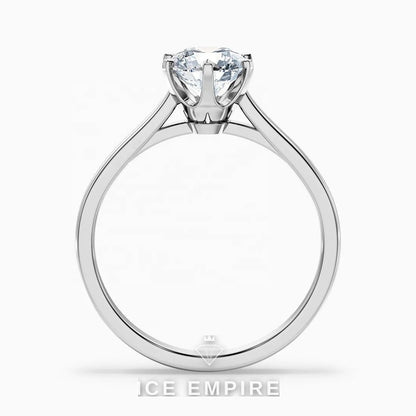Iced Out 10K Gold Lab Grown Diamond Engagement Ring