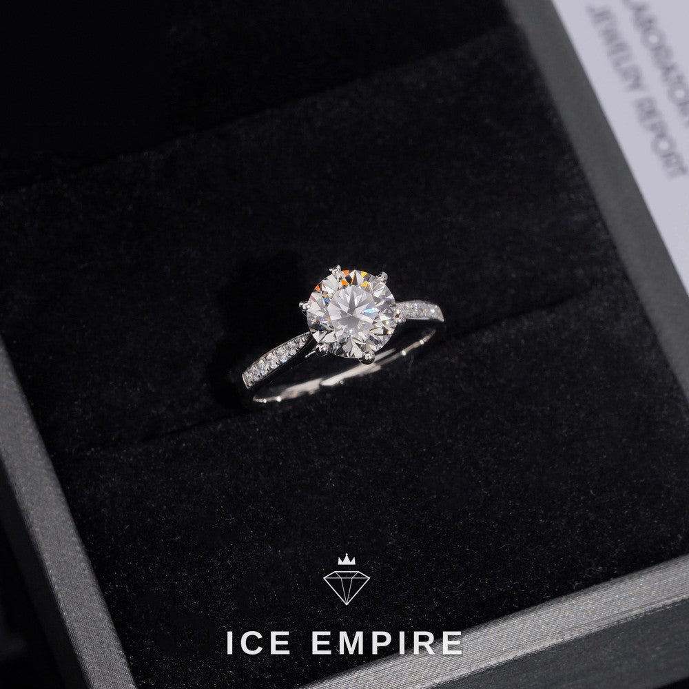 Iced Out 925 Silver Lab Grown Diamond Wedding Band