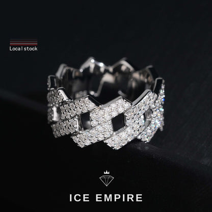 Iced Out Rose Gold Plated Moissanite Cuban Chain