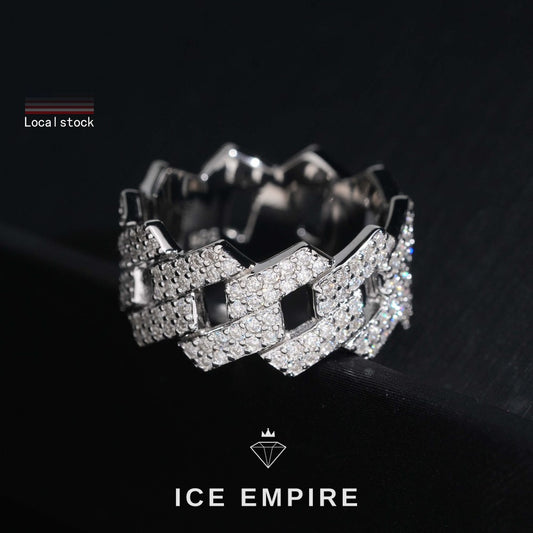 Iced Out Rose Gold Plated Moissanite Cuban Chain