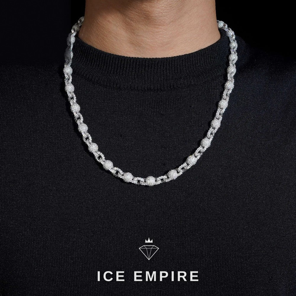 Iced Out Rose Gold Plated Moissanite Cuban Chain