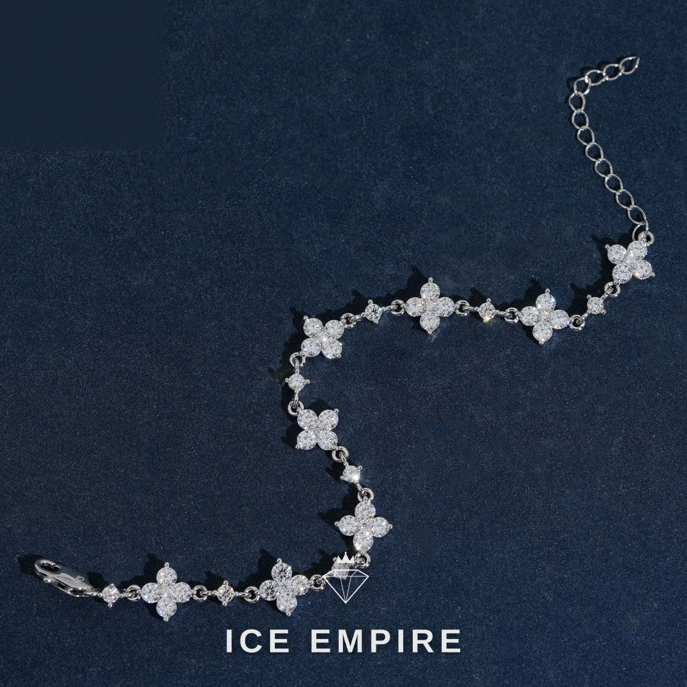 Iced Out 925 Silver Moissanite Bracelet