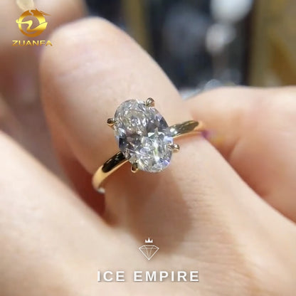 Iced Out 14K Gold Lab Grown Diamond Ring