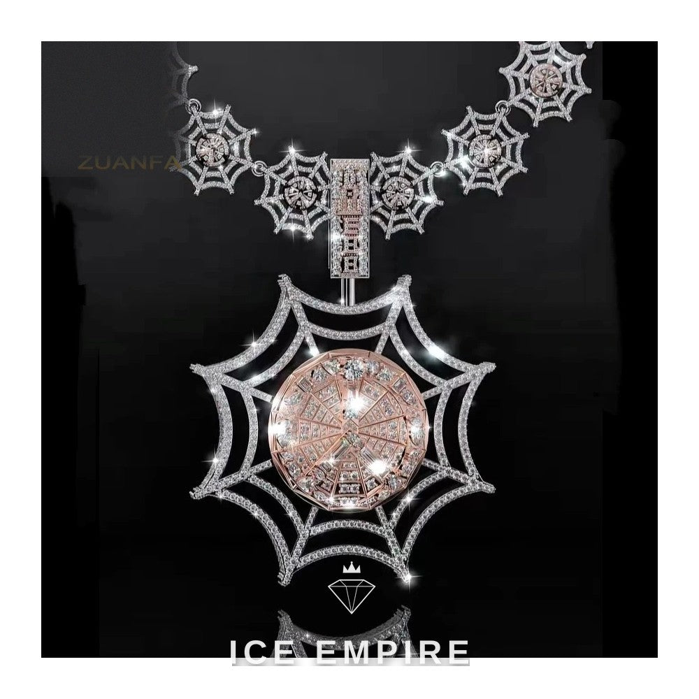 Iced Out Cross 925 Silver Moissanite Pendant