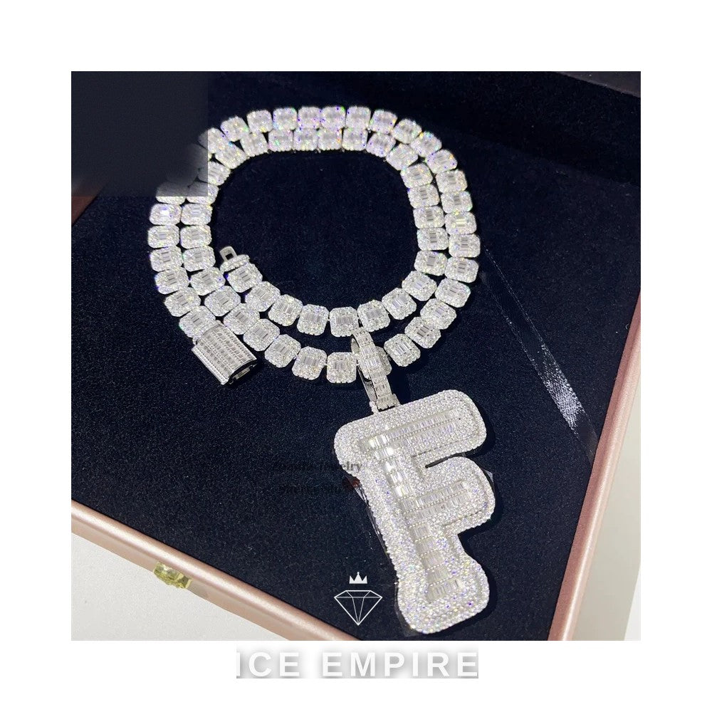 Iced Out Baguette Gold Plated Tennis Chain