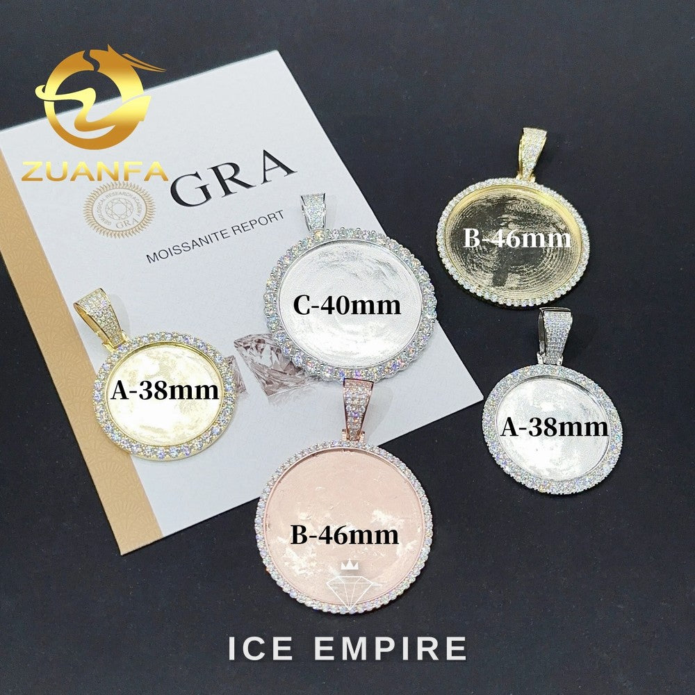 Iced Out Rose Gold Plated Moissanite Pendant