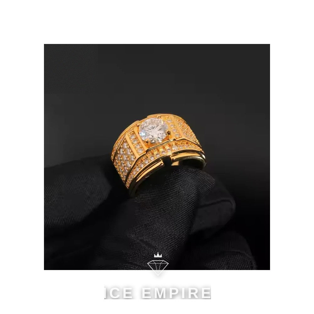 Iced Out Baguette 925 Silver Moissanite Ring