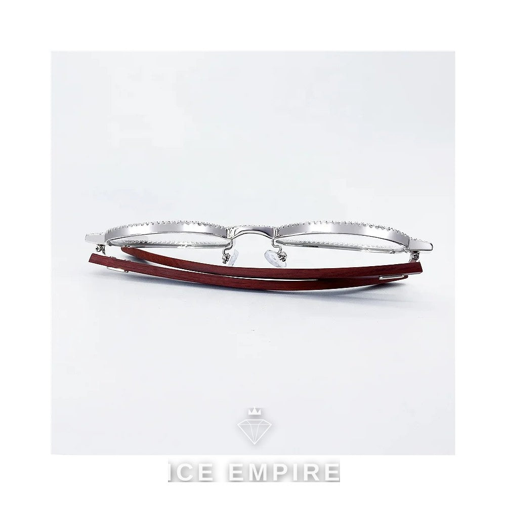 Iced Out 925 Silver Moissanite Glasses