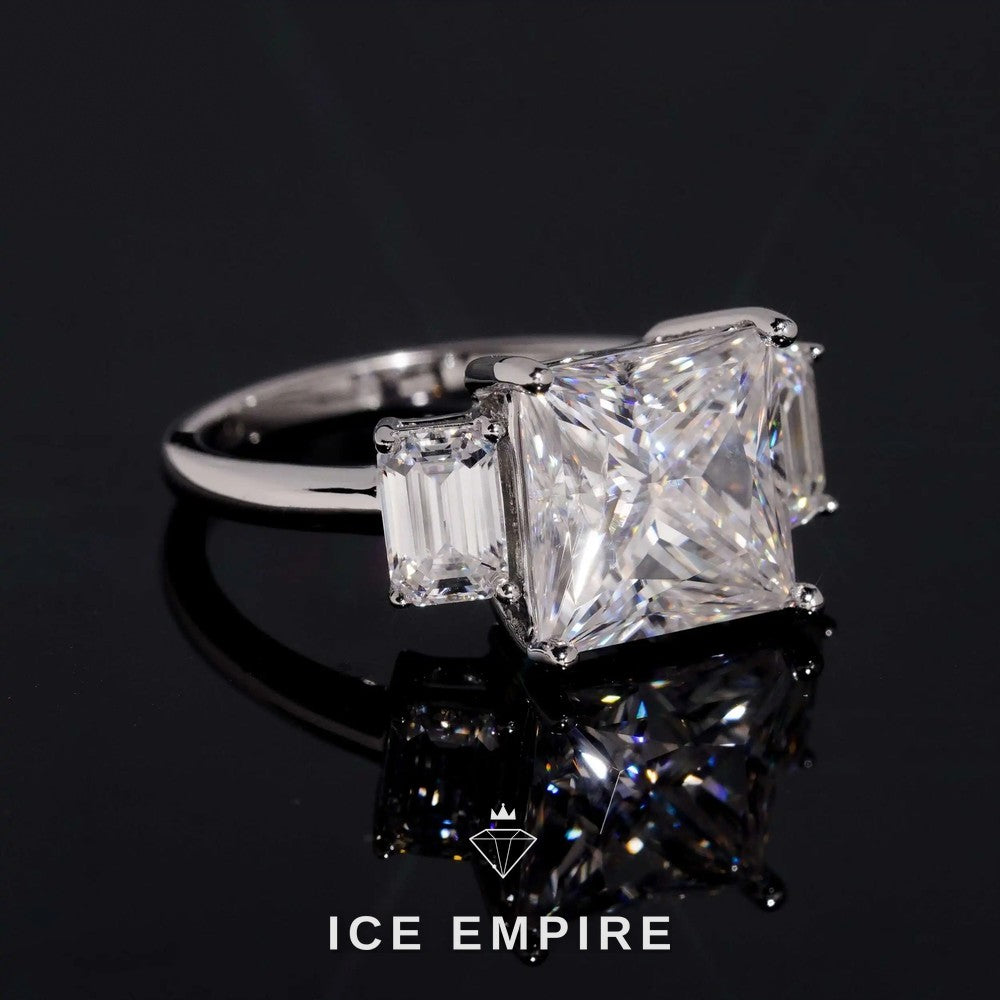 Iced Out Gold Plated Moissanite Wedding Band