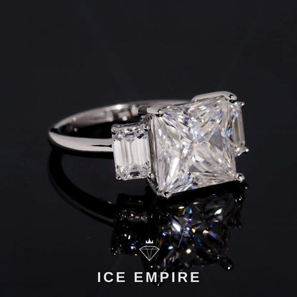 Iced Out Gold Plated Moissanite Wedding Band