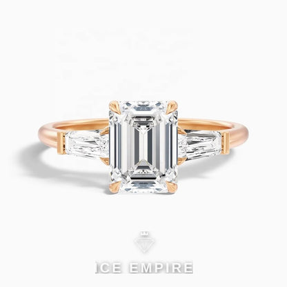 Iced Out 14K Gold Lab Grown Diamond Engagement Ring