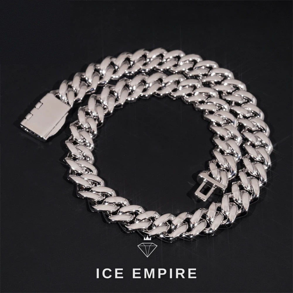 Iced Out Rose Gold Plated Moissanite Cuban Chain
