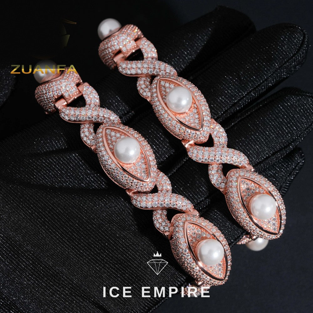 Iced Out 925 Silver Cuban Chain