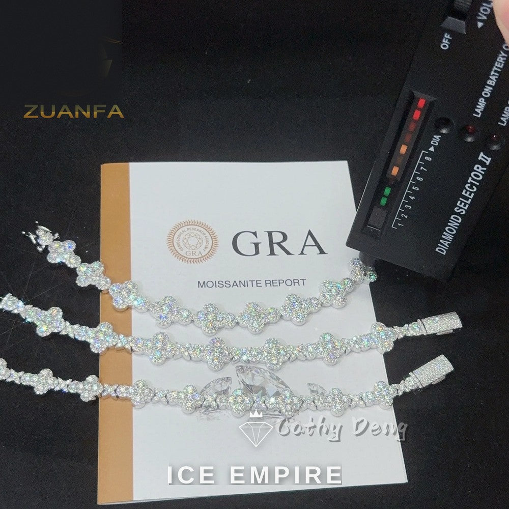 Iced Out Rose Gold Plated Moissanite Cuban Chain
