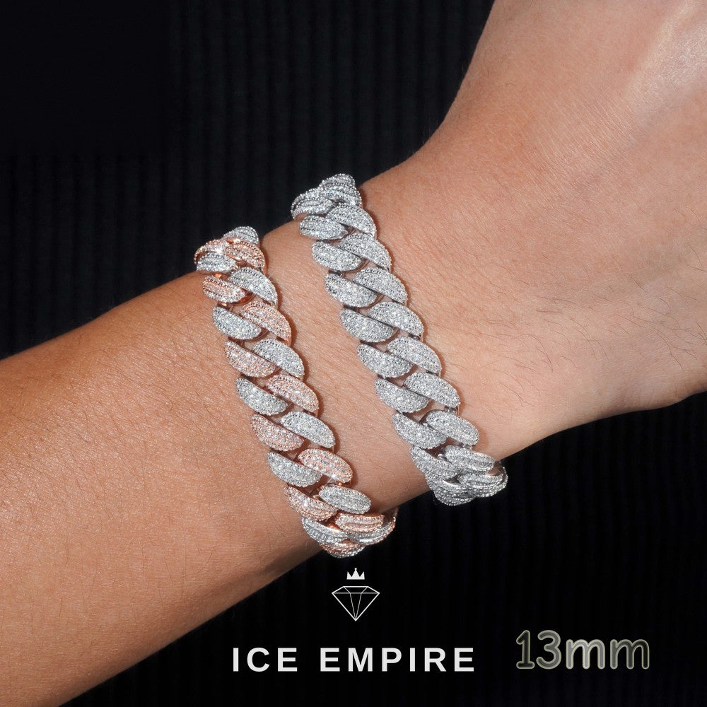 Iced Out Cross 925 Silver Moissanite Cuban Chain