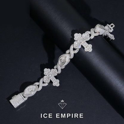 Iced Out Baguette Gold Plated Moissanite Cuban Chain