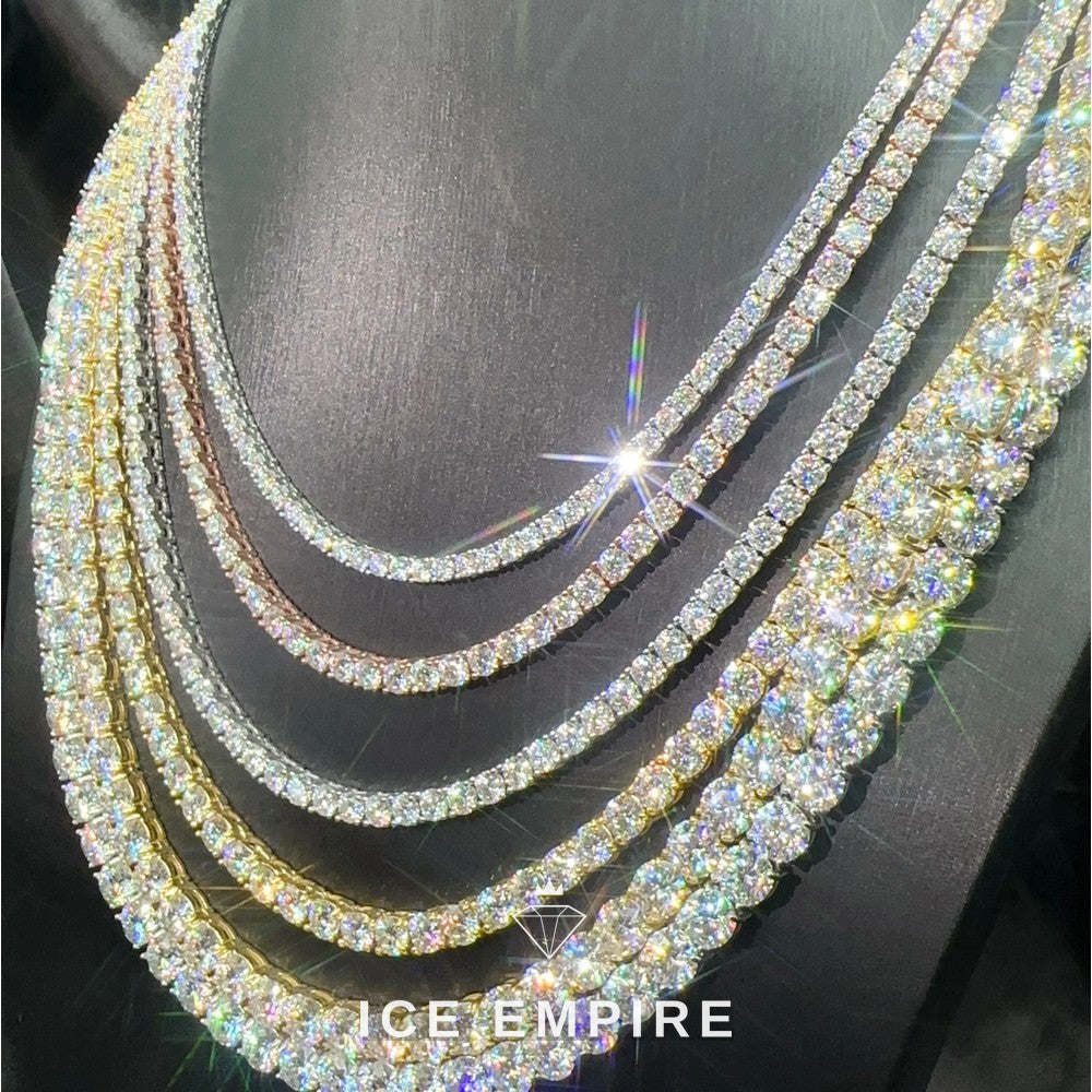 Iced Out Rose Gold Plated Moissanite Cuban Chain