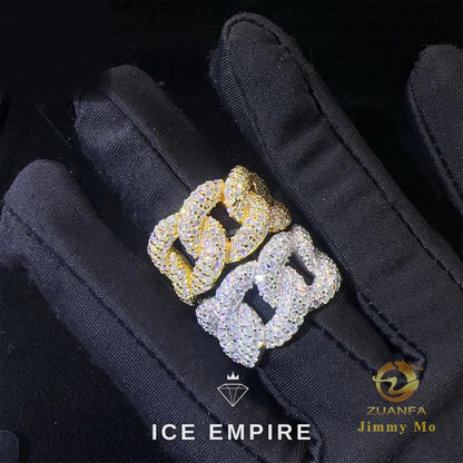 Iced Out 925 Silver Moissanite Cuban Chain