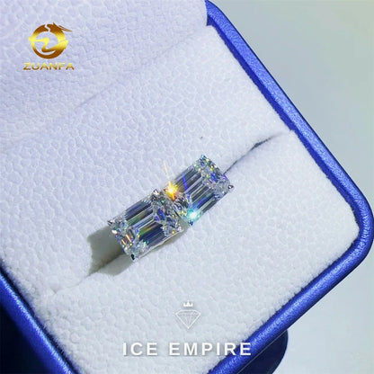 Iced Out Gold Plated Moissanite Stud Earrings