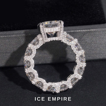 Iced Out 925 Silver Moissanite Ring