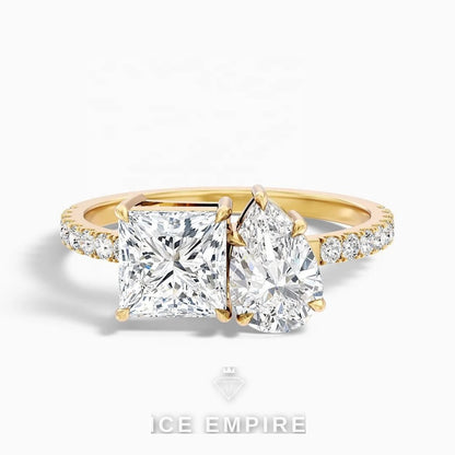 Iced Out Gold Plated Lab Grown Diamond Pendant