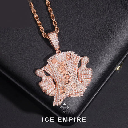 Iced Out Gold Plated Moissanite Pendant
