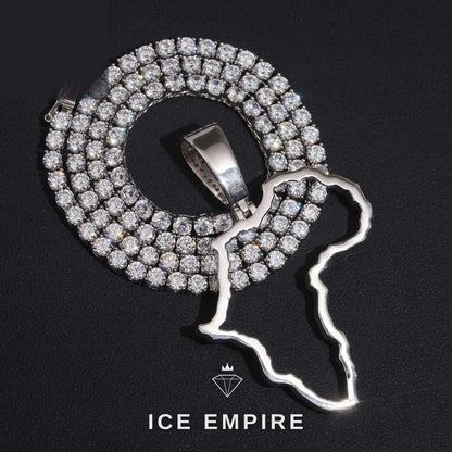 Iced Out Gold Plated Lab Grown Diamond Pendant