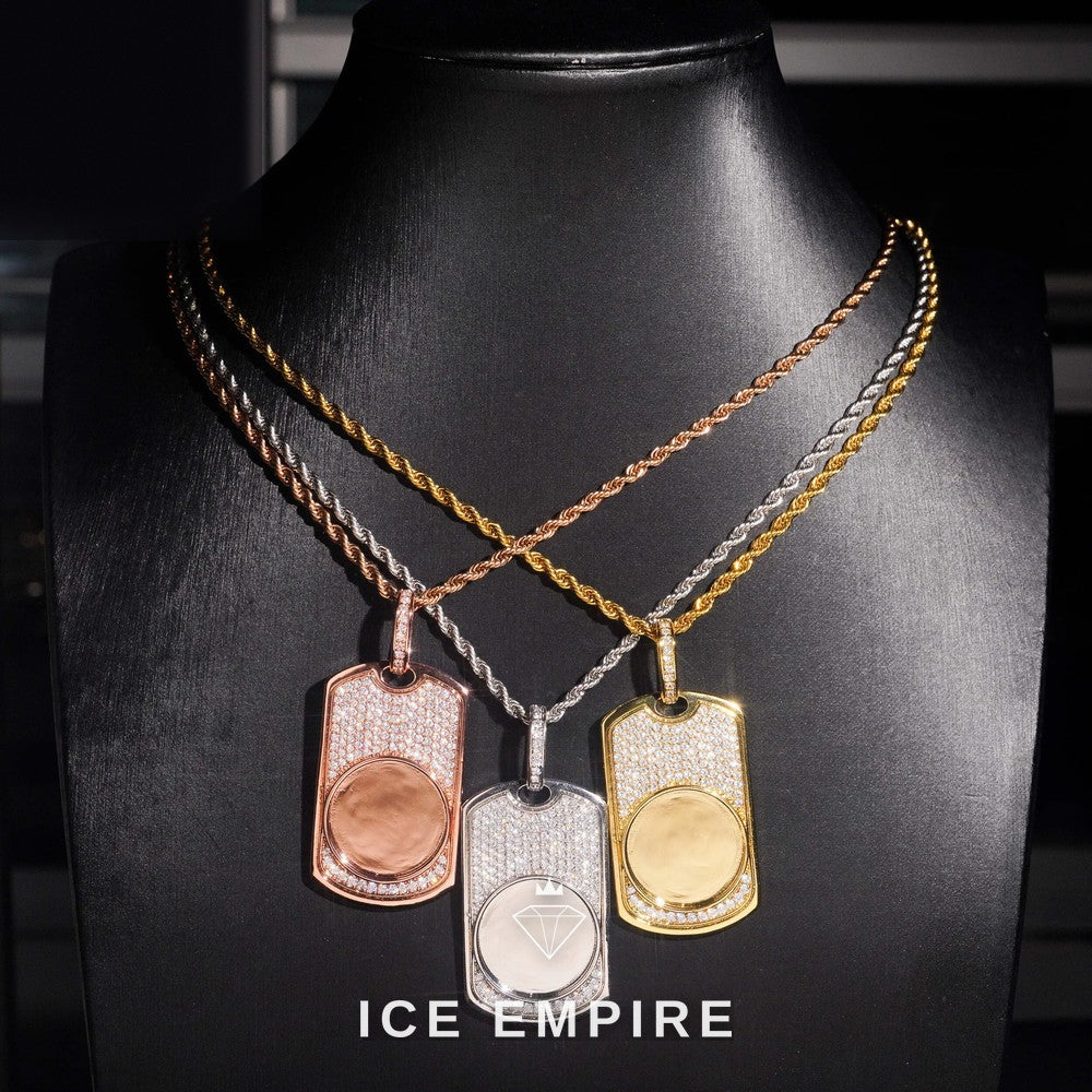 Iced Out Rose Gold Plated Moissanite Pendant