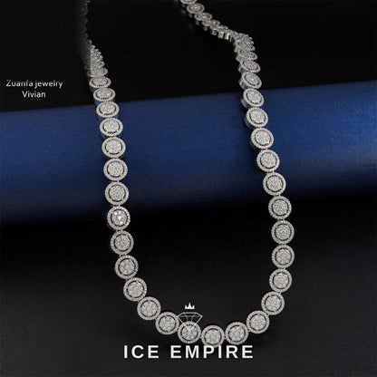 Iced Out Rose Gold Plated Moissanite Cuban Chain