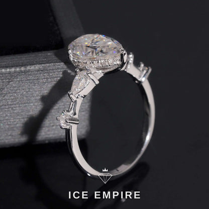 Iced Out 18K Gold Moissanite Wedding Band