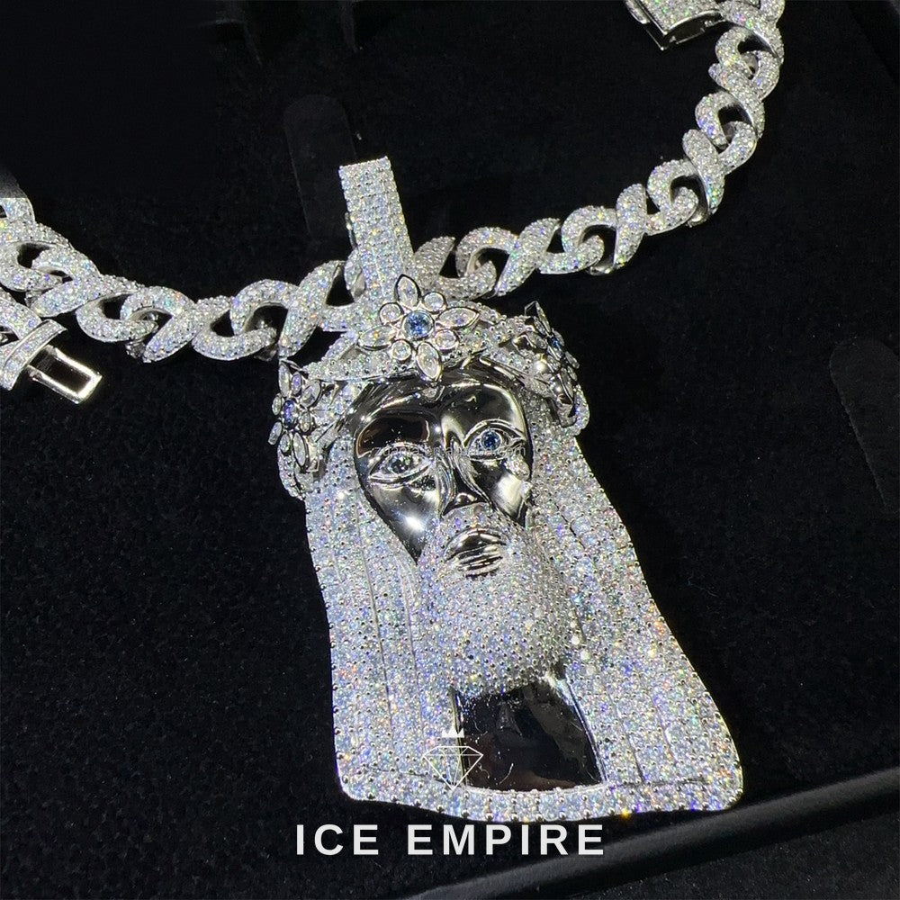 Iced Out 925 Silver Moissanite Pendant
