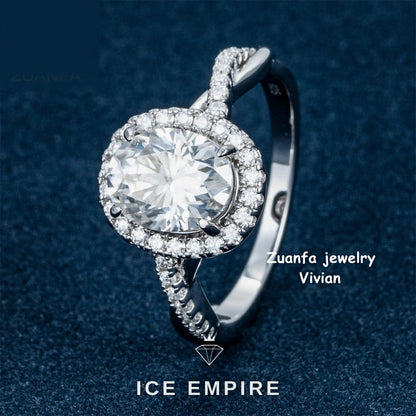 Iced Out Rose Gold Plated Moissanite Ring