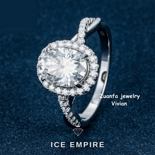 Iced Out Rose Gold Plated Moissanite Ring