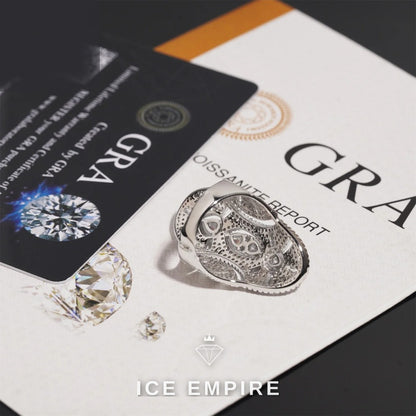 Iced Out 925 Silver Moissanite Ring