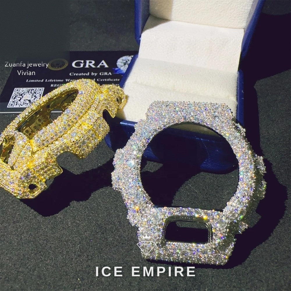 Iced Out 925 Silver Moissanite Watch