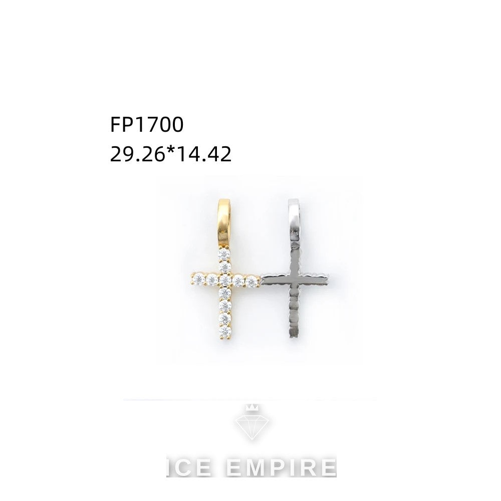 Iced Out Baguette Rose Gold Plated Moissanite Pendant