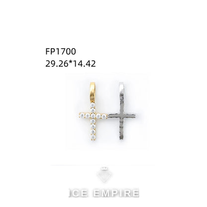 Iced Out Baguette Rose Gold Plated Moissanite Pendant