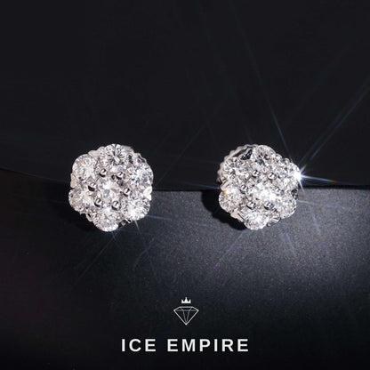 Iced Out Rose Gold Plated Lab Grown Diamond Earrings