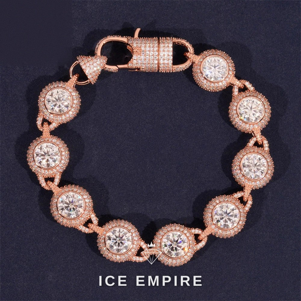 Iced Out 925 Silver Moissanite Cuban Chain