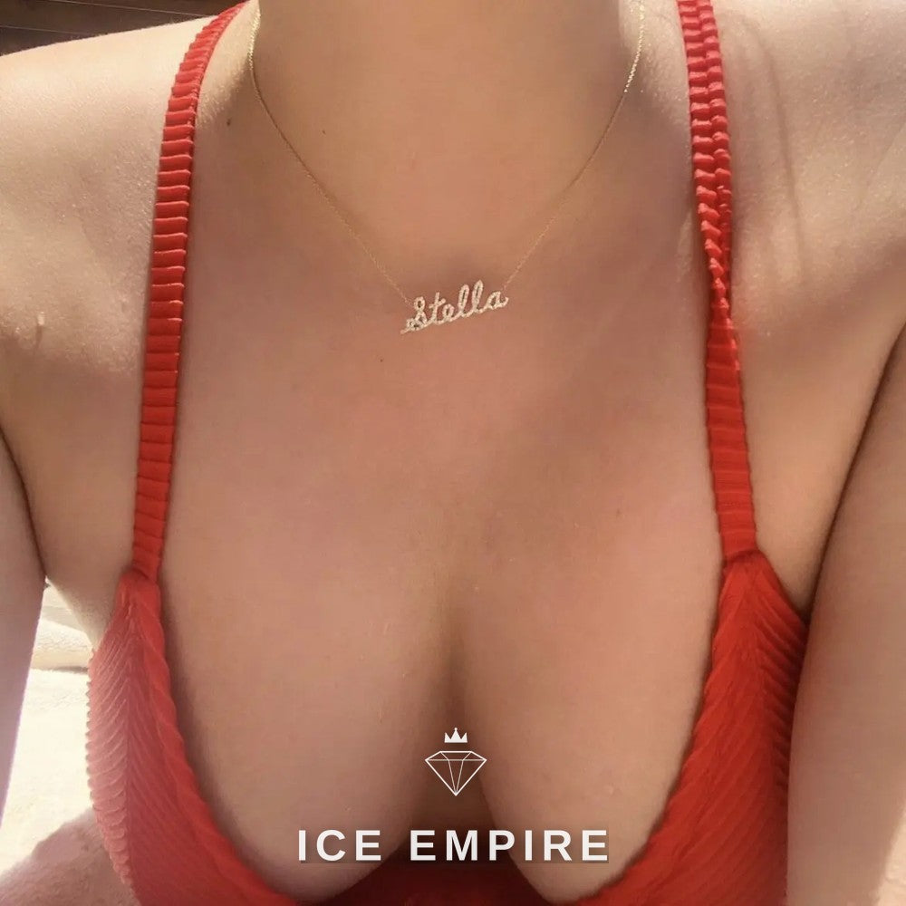 Iced Out Rose Gold Plated Moissanite Cuban Chain