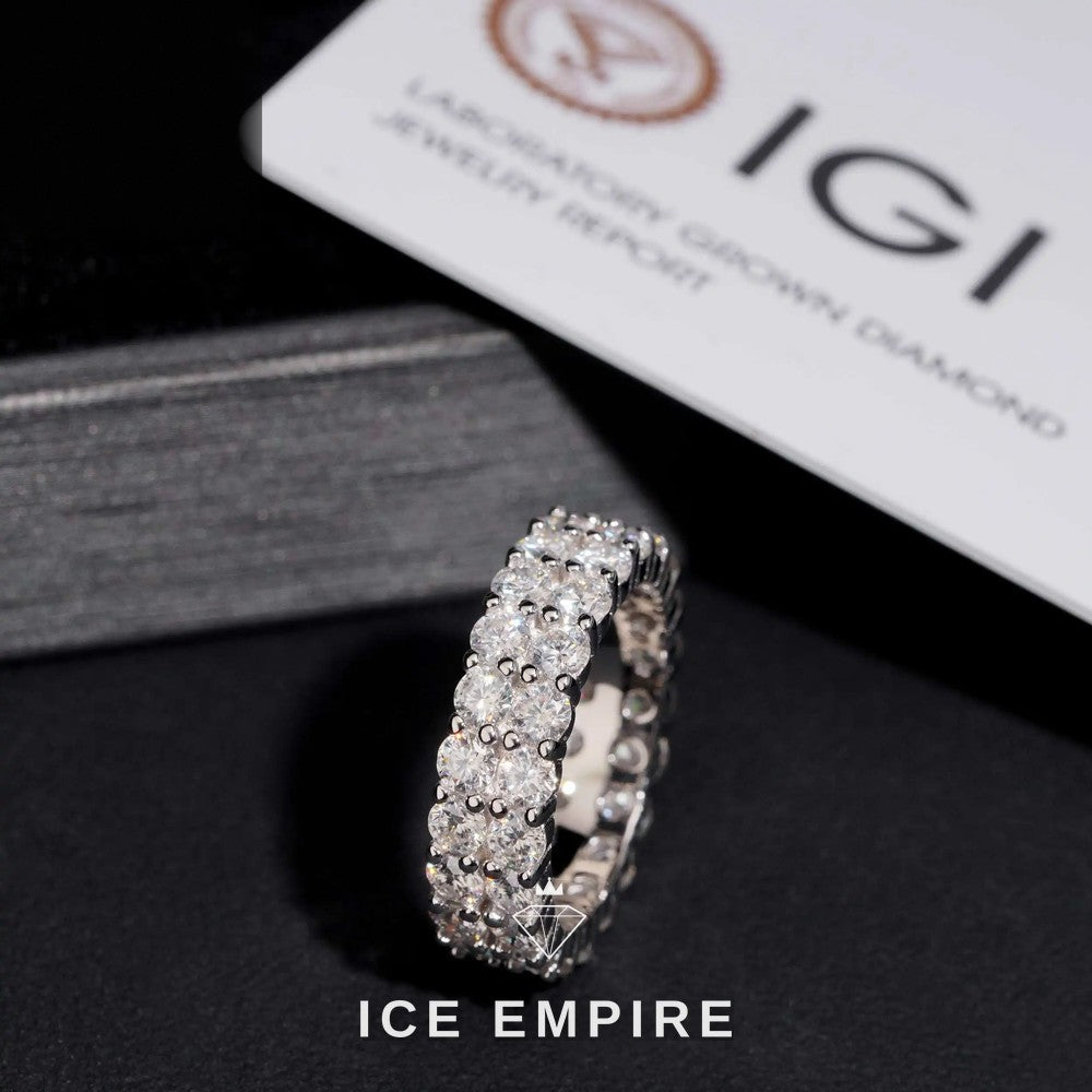 Iced Out 10K Gold Lab Grown Diamond Engagement Ring