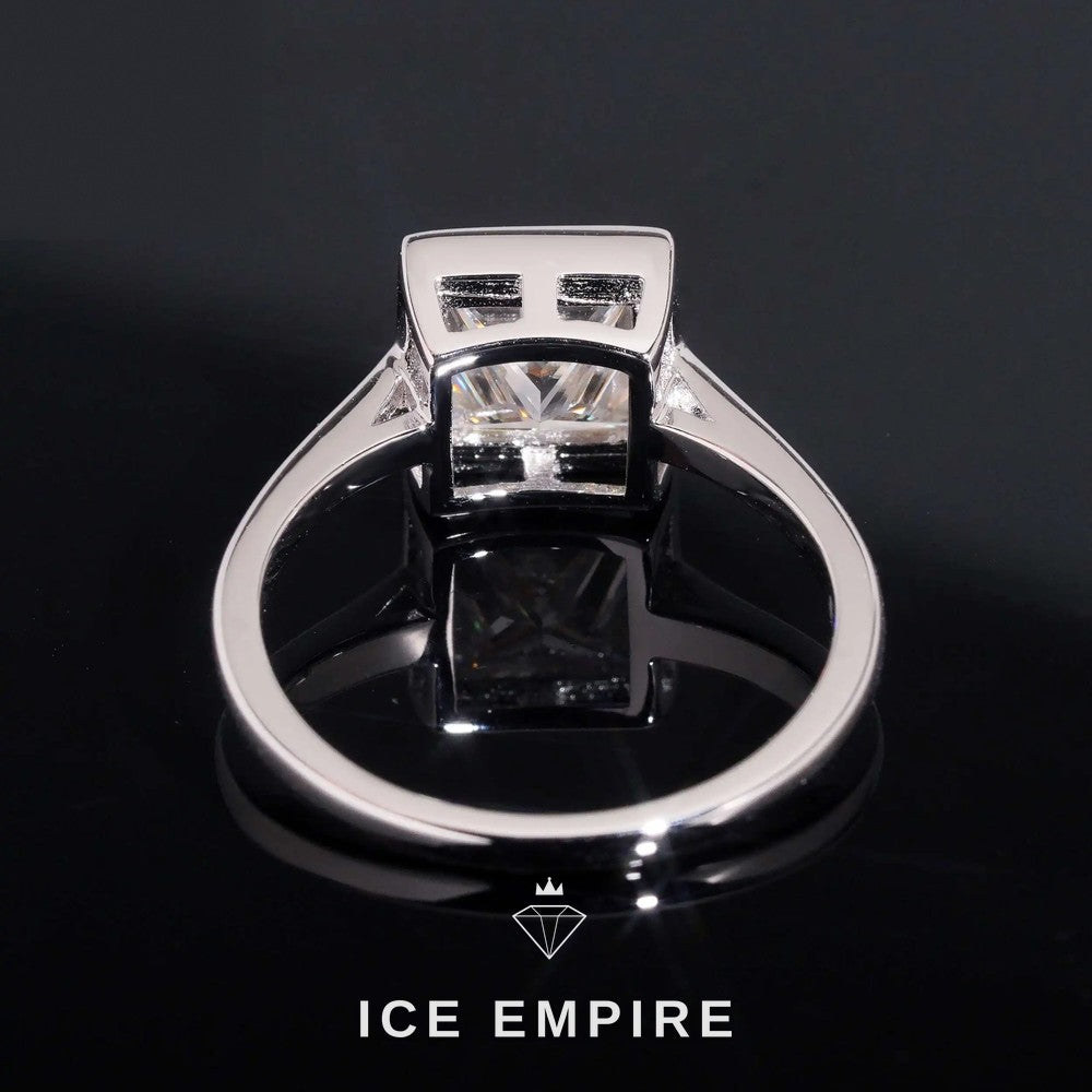 Iced Out 18K Gold Moissanite Wedding Band