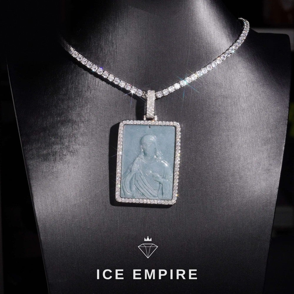 Iced Out Rose Gold Plated Moissanite Pendant
