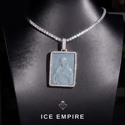 Iced Out Rose Gold Plated Moissanite Pendant