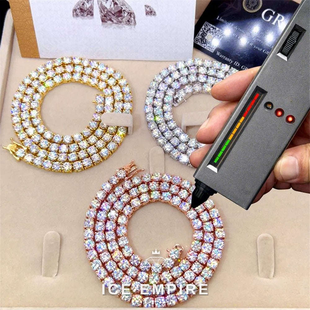 Iced Out Gold Plated Moissanite Cuban Chain