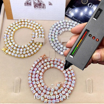 Iced Out Gold Plated Moissanite Cuban Chain