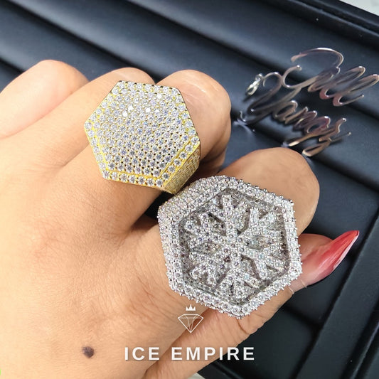 Iced Out Baguette 925 Silver Moissanite Ring